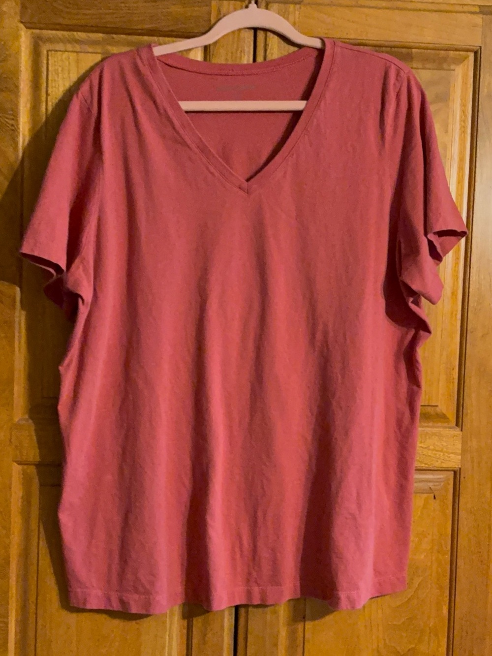 Woman Within V-Neck Short Sleeve Top - Dusty Rose 22/24